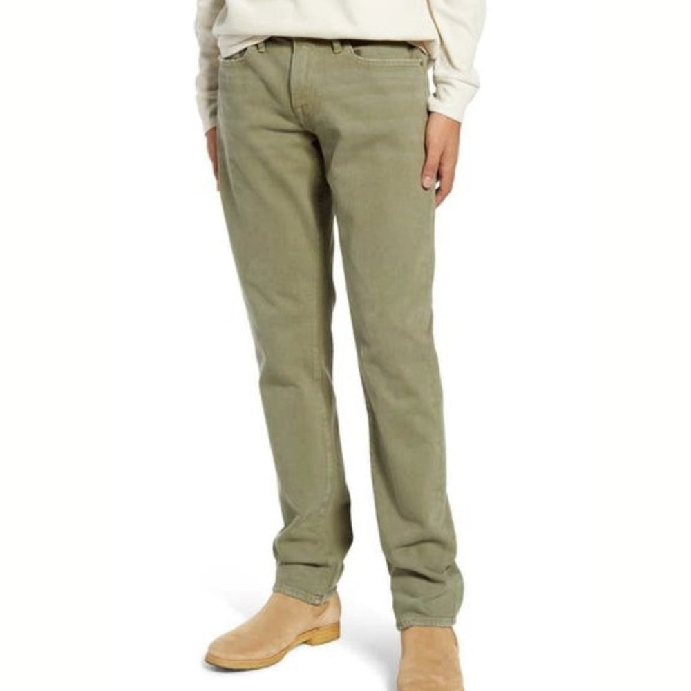 Frame Men's L'homme Slim Fit Five Pocket Twill Jean Moss- 31